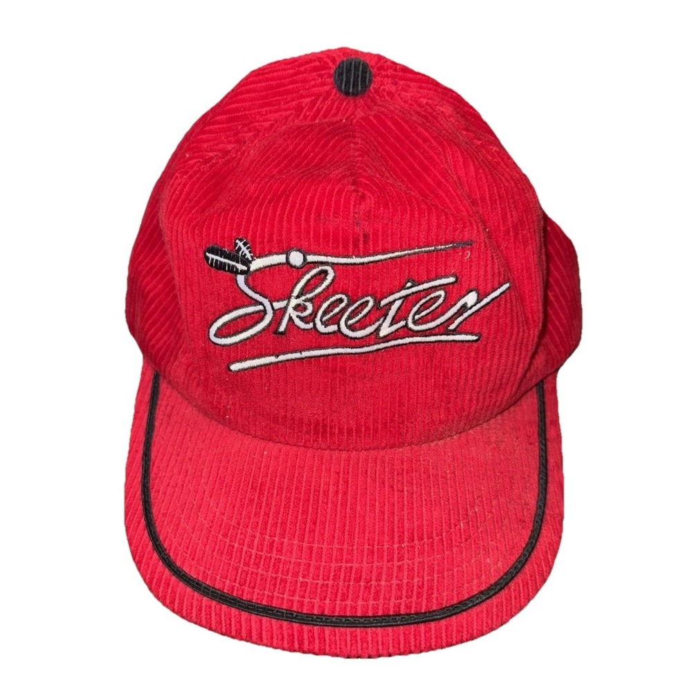 Skeeter‎ Corduroy Fishing Bass Boats Sportsman Angler Trucker Hat USA Vintage